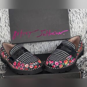 Betsey Johnson Floral Loafers